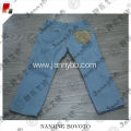 Summer blue long cotton dyed sequin pants